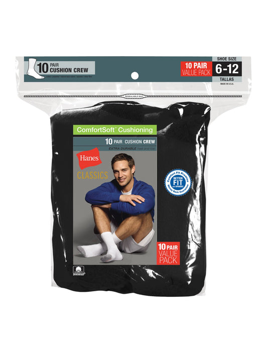 Hanes Classics Men`s Crew Socks