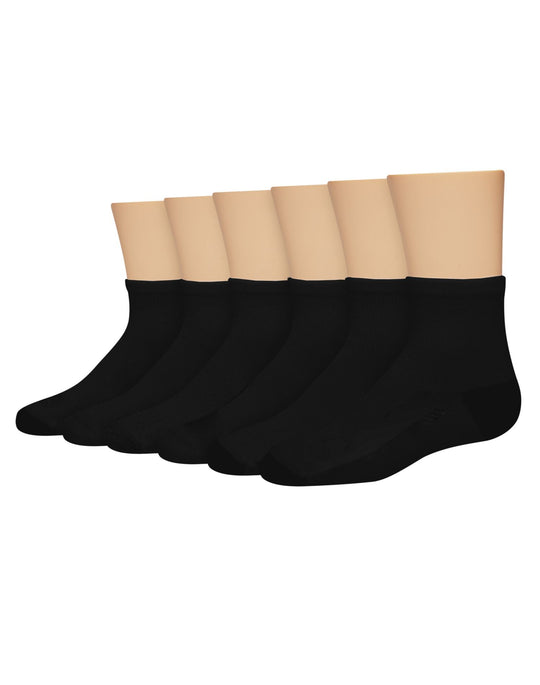 Hanes Boys X-Temp Active Cool Ankle Socks 6-Pack