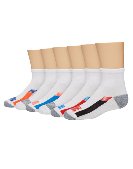 Hanes Boys X-Temp Active Cool Ankle Socks 6-Pack