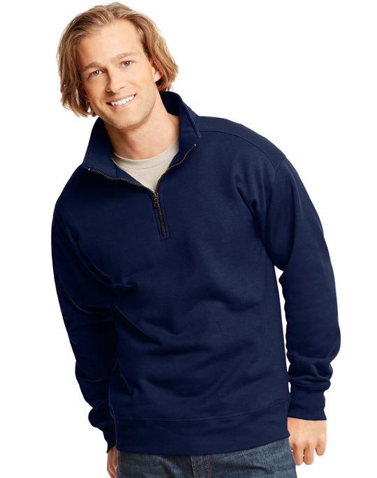 Hanes Adult Nano 1/4 Zip Sweatshirt.