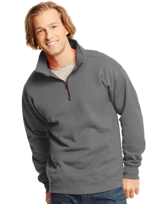 Hanes Adult Nano 1/4 Zip Sweatshirt.