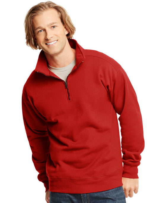 Hanes Adult Nano 1/4 Zip Sweatshirt.