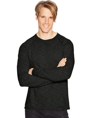 Hanes Men`s Relaxed V-Notch Long-Sleeve Tee