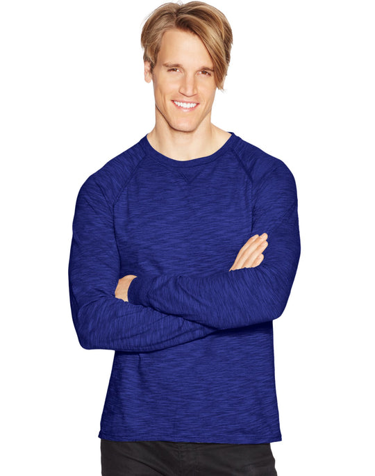 Hanes Men`s Relaxed V-Notch Long-Sleeve Tee
