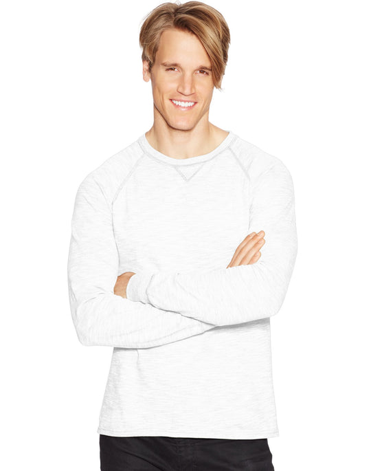 Hanes Men`s Relaxed V-Notch Long-Sleeve Tee