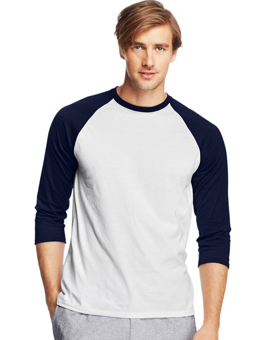 Hanes X-Temp Men`s Baseball Raglan Tee