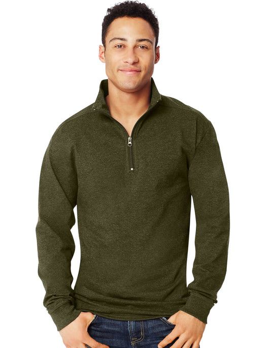Hanes Men`s X-Temp 1/4 Zip Long-Sleeve T-Shirt