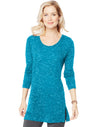 Hanes Women`s Essentials Lightweight Space-Dye Vented Tunic