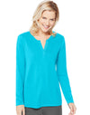 Hanes Women`s Essentials Lightweight Split Neck Tunic