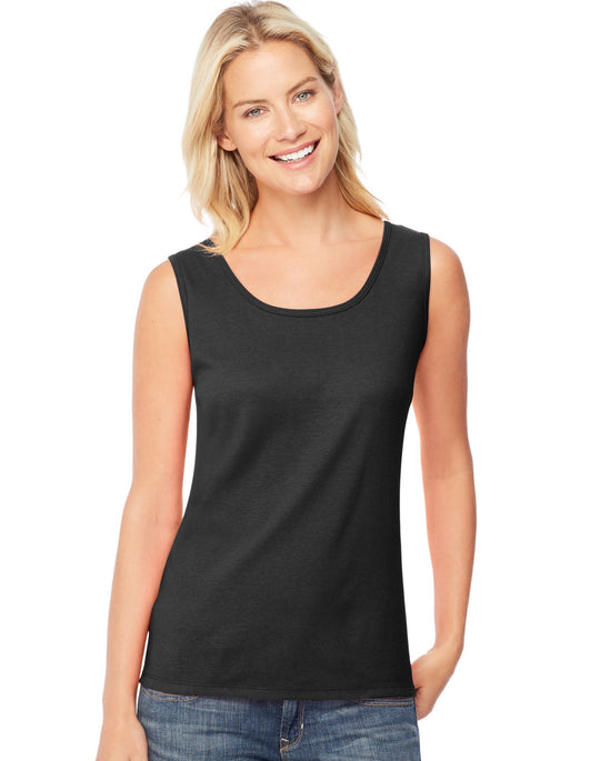 Hanes Women`s Mini-Ribbed Cotton Tank