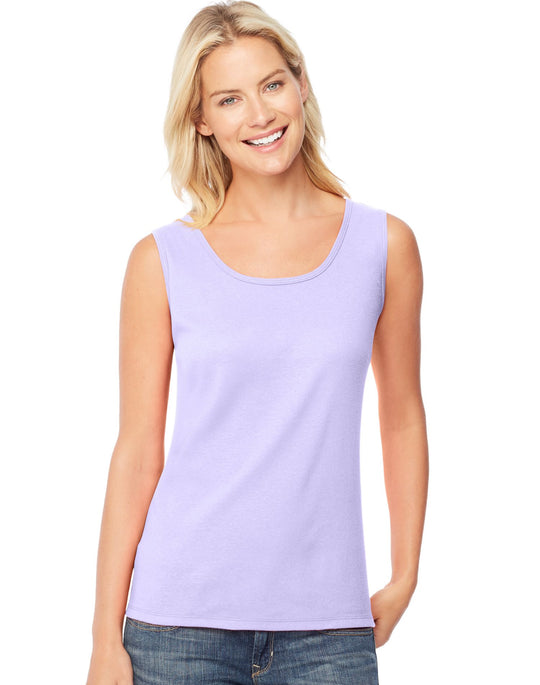 Hanes Women`s Mini-Ribbed Cotton Tank