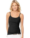 Hanes Women`s Stretch Cotton Cami with Built-In Shelf Bra