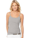 Hanes Women`s Stretch Cotton Cami with Built-In Shelf Bra