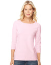 Hanes Women`s Stretch Cotton Raglan Sleeve Tee