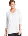 Just My Size Women`s Long-Sleeve V-Neck Tee