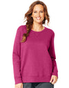 Just My Size Women`s ComfortSoft EcoSmart V-Notch Crewneck Sweatshirt