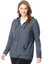 Just My Size Womens Slub-Cotton Full-Zip Hoodie