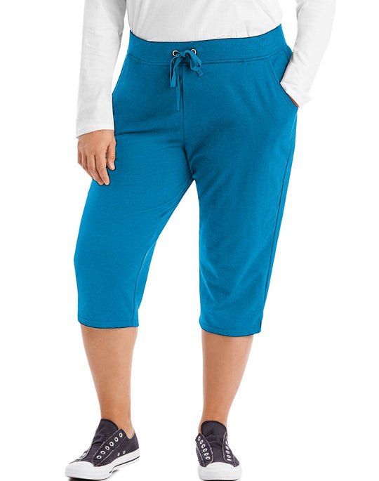 Just My Size Womens French Terry Capris