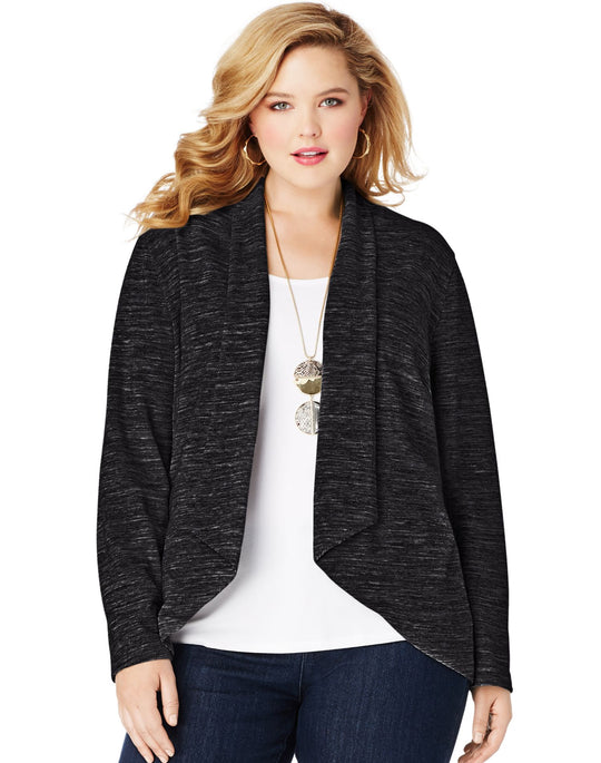 Just My Size Womens Essentials French Terry Flyaway Cardigan