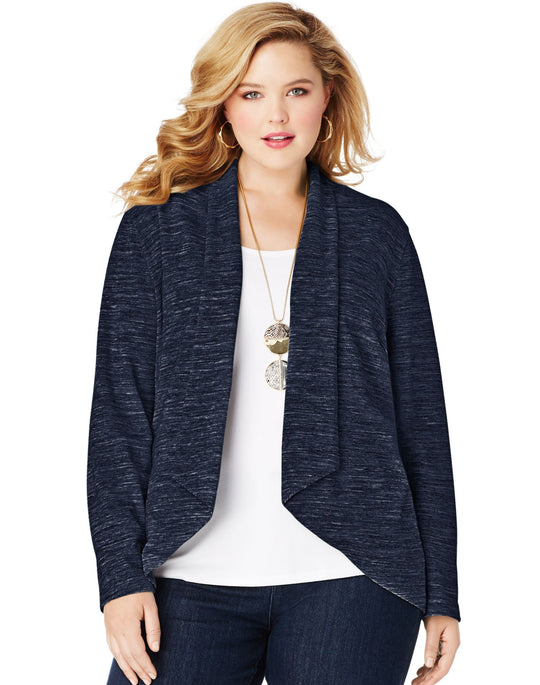 Just My Size Womens Essentials French Terry Flyaway Cardigan