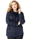 Just My Size Womens Essentials French Terry Cowl Neck Tunic