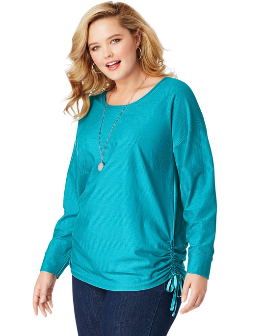 Just My Size Womens Fashion Essentials Shadow Stripe Tunic