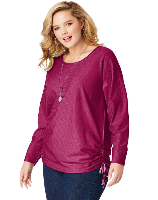 Just My Size Womens Fashion Essentials Shadow Stripe Tunic