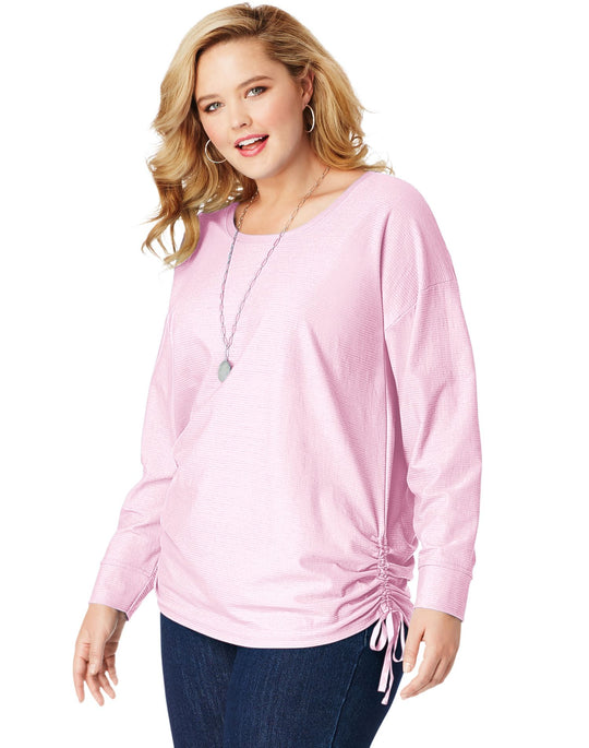 Just My Size Womens Fashion Essentials Shadow Stripe Tunic