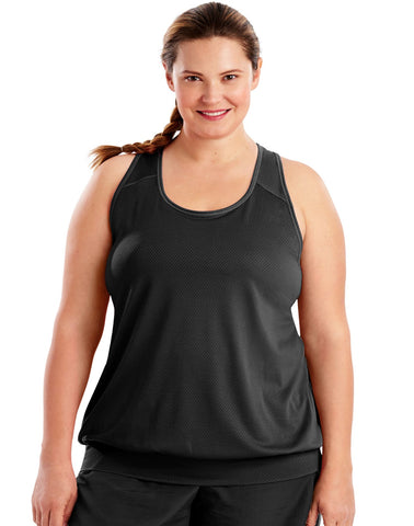 Just My Size Womens Active Mesh Banded Tank