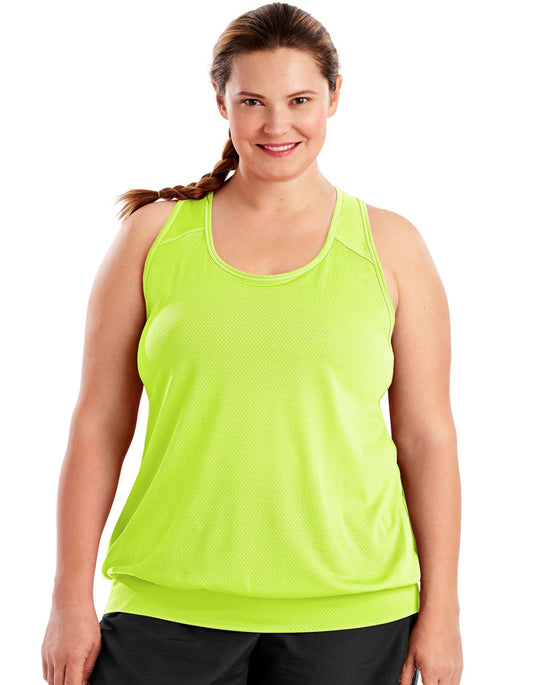 Just My Size Womens Active Mesh Banded Tank