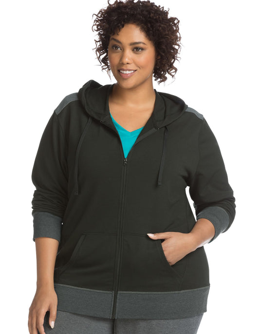 Just My Size Womens Active French Terry Zip Hoodie