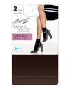 Hanes Womens Perfect X-Temp Opaque Anklet Socks 2-Pack