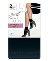 Hanes Womens Perfect X-Temp Opaque Anklet Socks 2-Pack