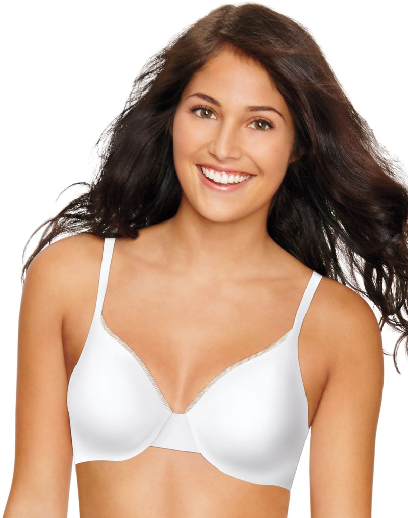 Hanes Ultimate® ComfortBlend® T-Shirt Front-Close Underwire Bra Silver  Shadow Heather 38D Women's 