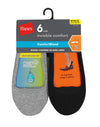 Hanes Mens ComfortBlend Cushioned No-Show Liner Socks Casual Cut 6-Pack