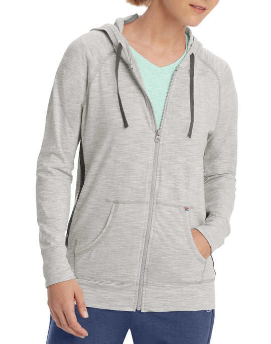 Champion Womens Heathered Jersey Jacket