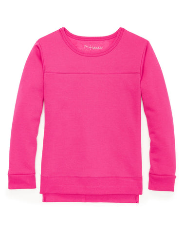Hanes Girls High-Low Sweatshirt
