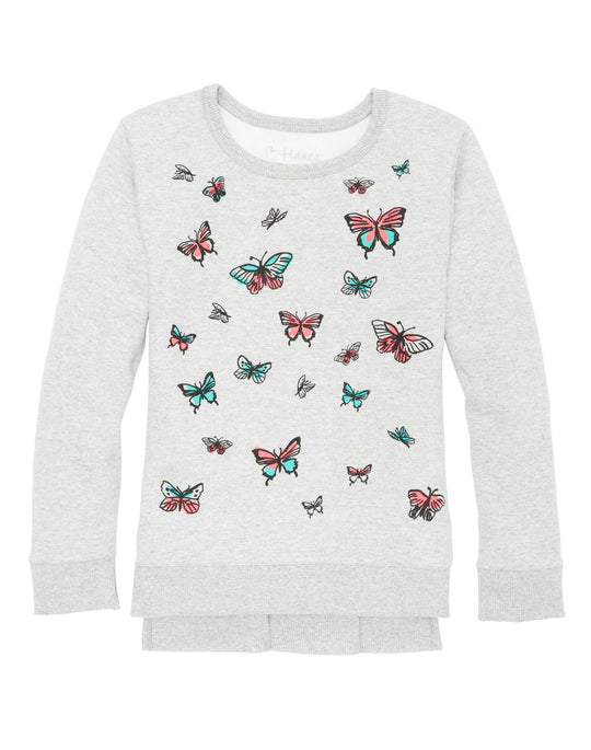 Hanes Girls High-Low Graphic Sweatshirt