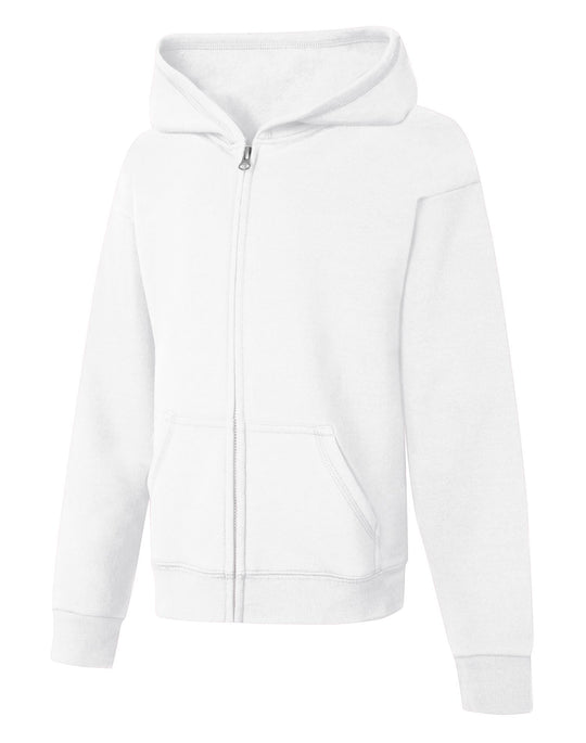 Hanes Girls` ComfortSoft EcoSmart Full-Zip Hoodie Sweatshirt