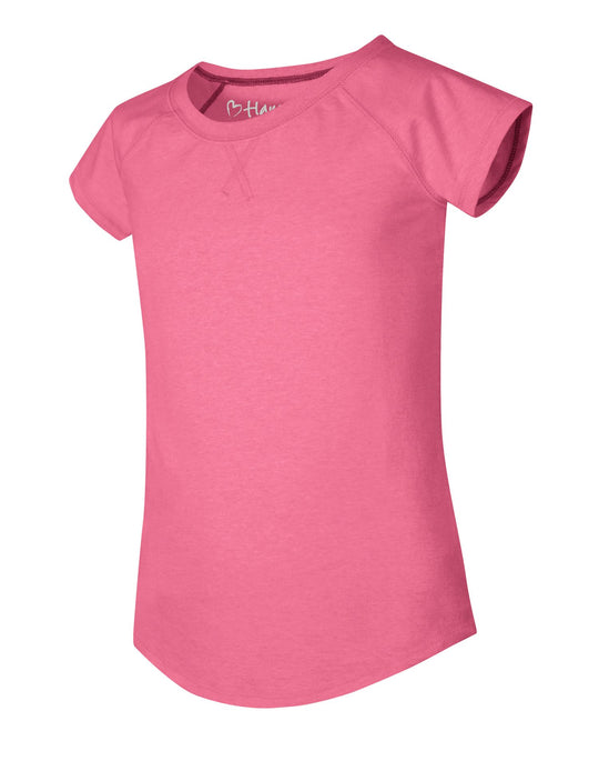 Hanes Girls` X-Temp V-Notch Tee