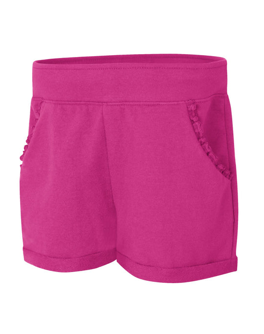 Hanes Girls` Ruffle Pocket Short