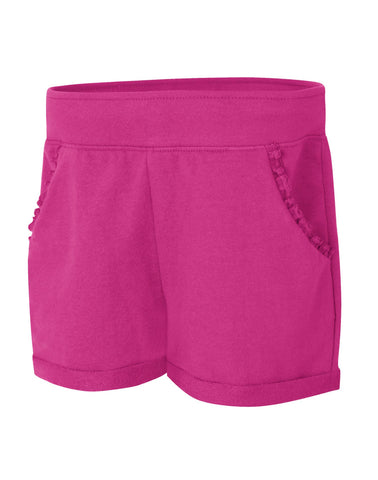 Hanes Girls` Ruffle Pocket Short