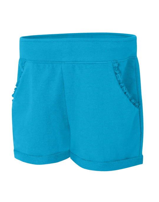 Hanes Girls` Ruffle Pocket Short