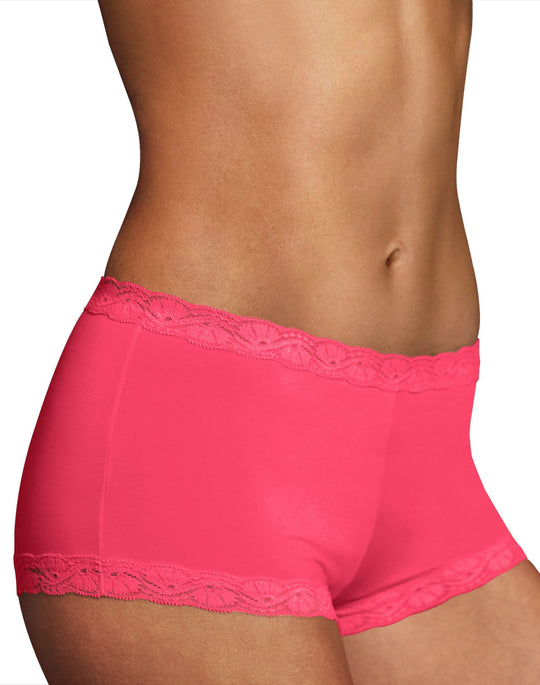 Maidenform Women`s Microfiber and Lace Boyshort