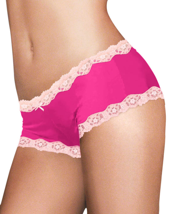 Maidenform Women`s Cheeky Cotton Scalloped Lace Hipster