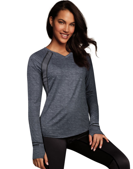 Maidenform Womens Sport Baselayer Active V-Neck Top