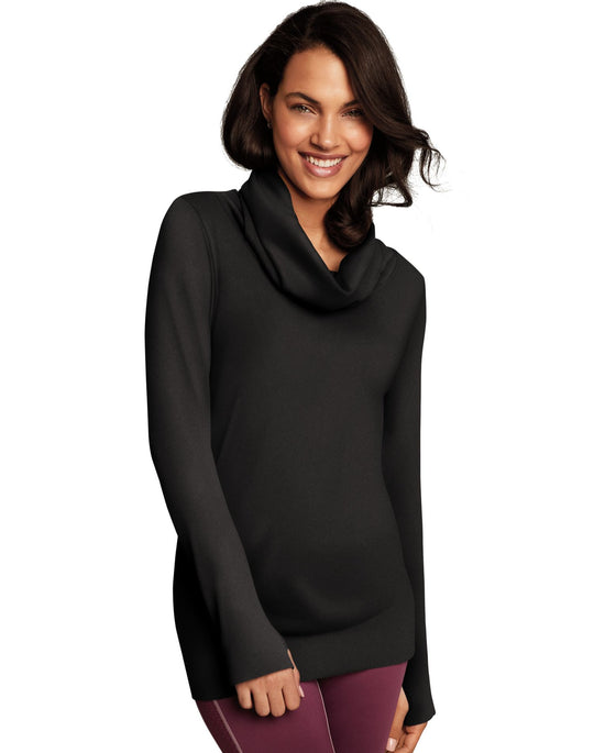 Maidenform Womens Sport Baselayer Thermal Cowl Neck Tunic