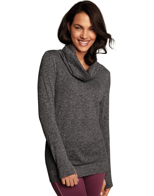 Maidenform Womens Sport Baselayer Thermal Cowl Neck Tunic