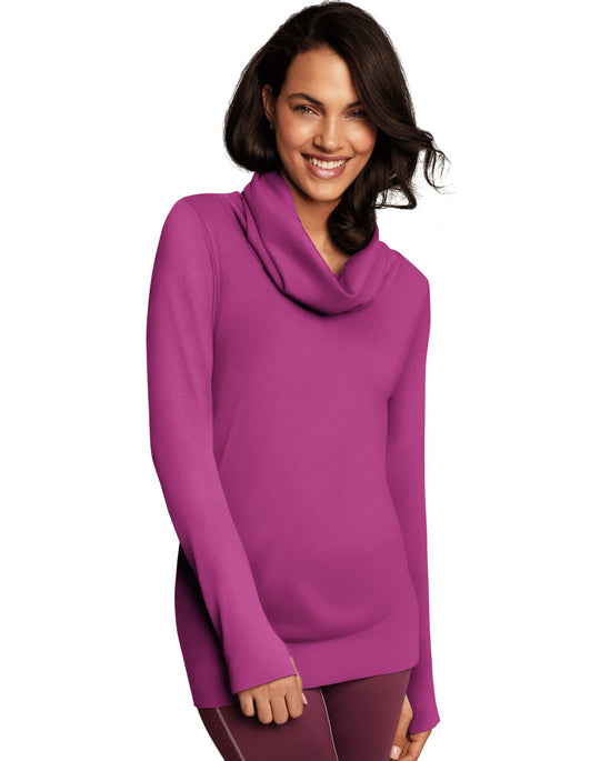 Maidenform Womens Sport Baselayer Thermal Cowl Neck Tunic