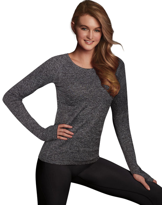 Maidenform Womens Sport Baselayer Thermal Crewneck Top